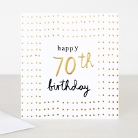 70th Happy Birthday Card By Caroline Gardner